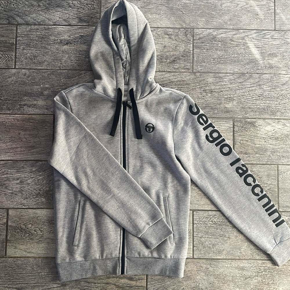 sergio tacchini grey zip up hoodie | SM